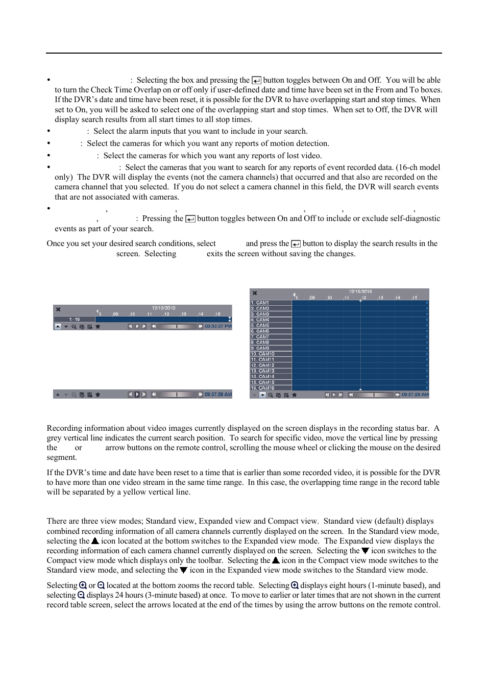 Record table search | Revo R4-8-16DVR3 User Manual | Page 43 / 56