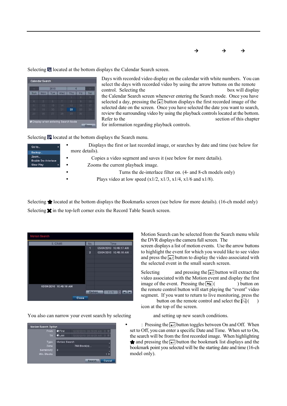 Motion search | Revo R4-8-16DVR3 User Manual | Page 44 / 56