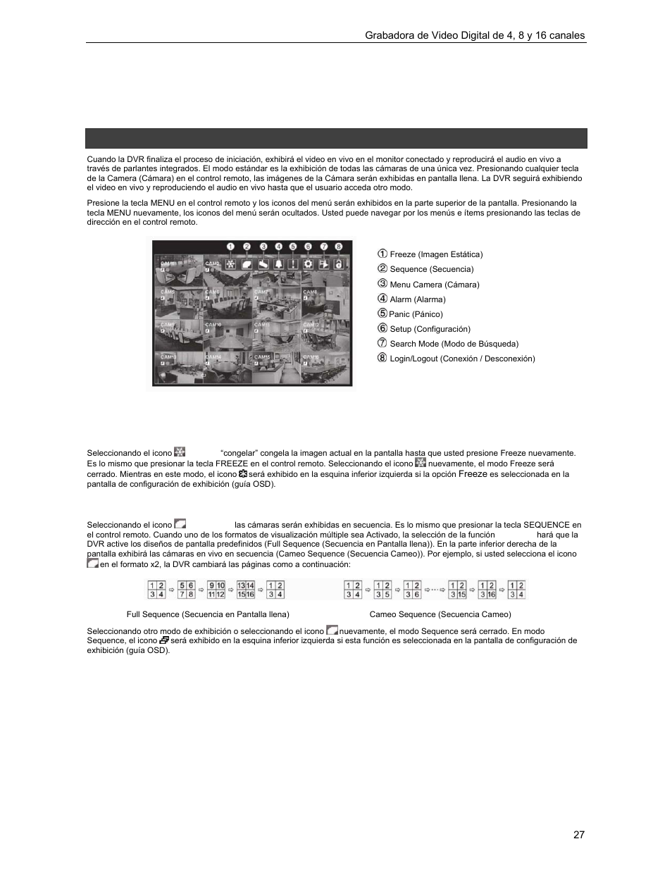 Capítulo 3 – operación, Monitoreo en vivo | Revo R4-8-16DVR3 User Manual | Page 33 / 52