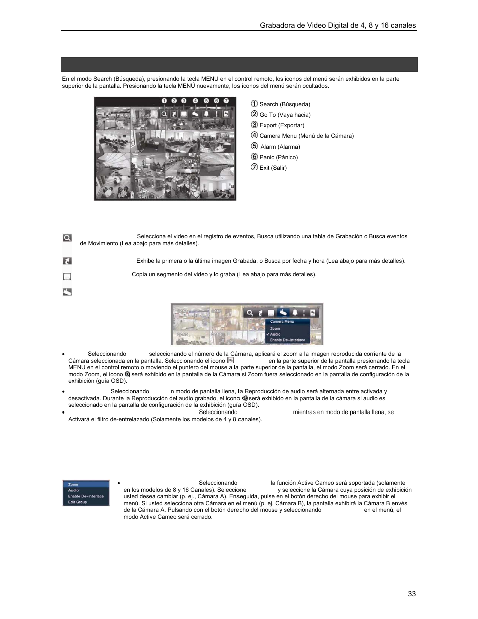 Busqueda de video | Revo R4-8-16DVR3 User Manual | Page 39 / 52