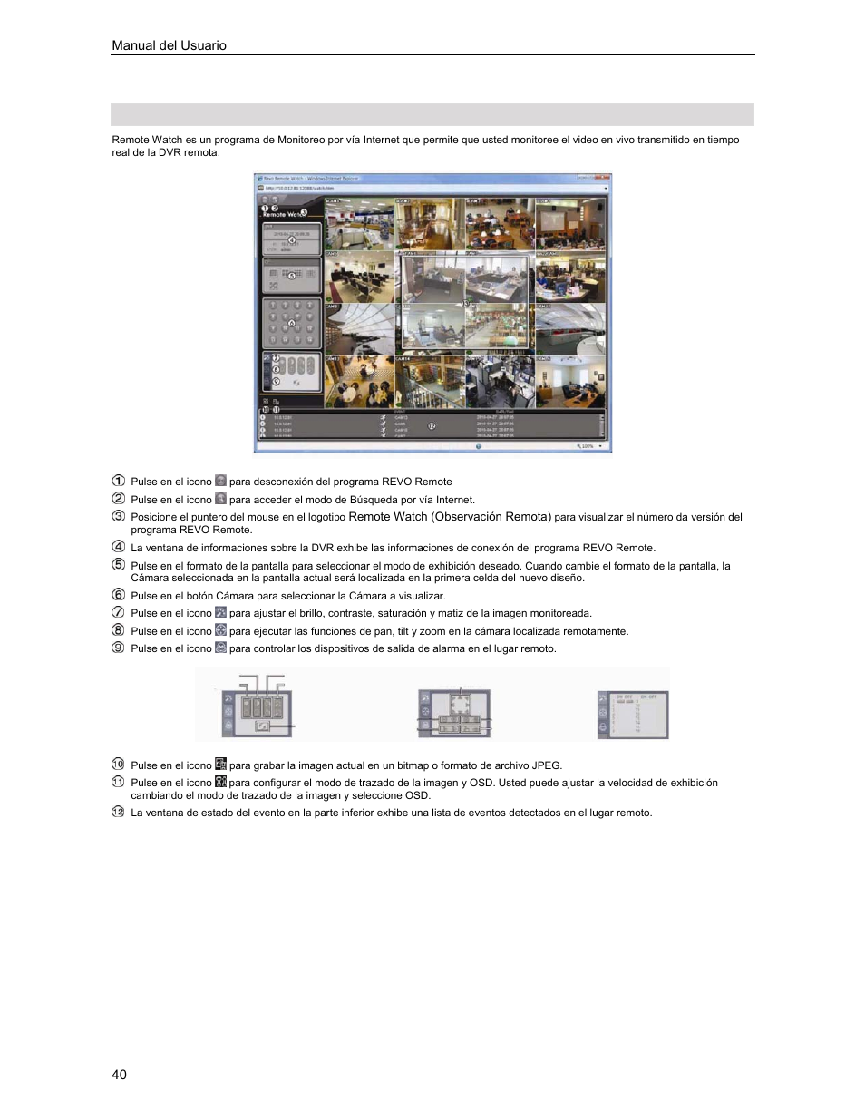 Web monitoring (monitoreo via internet), Manual del usuario 40 | Revo R4-8-16DVR3 User Manual | Page 46 / 52
