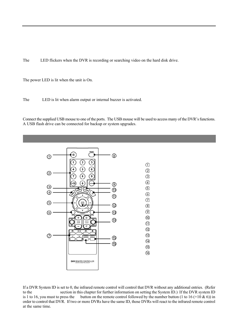 Infrared remote control | Revo R4-8DVR4 User Manual | Page 12 / 56