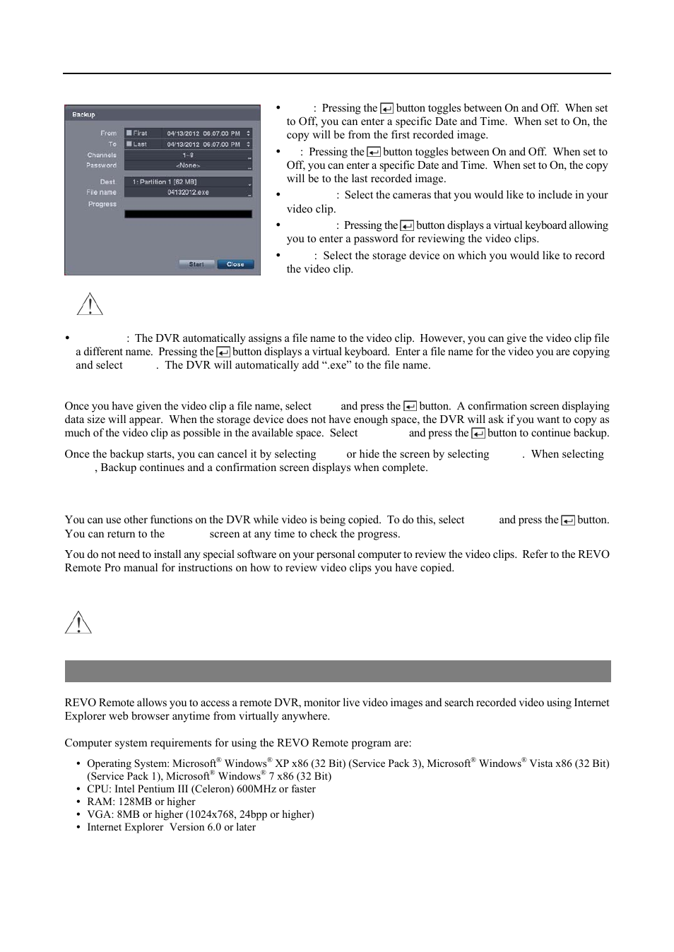 Revo remote | Revo R4-8DVR4 User Manual | Page 46 / 56
