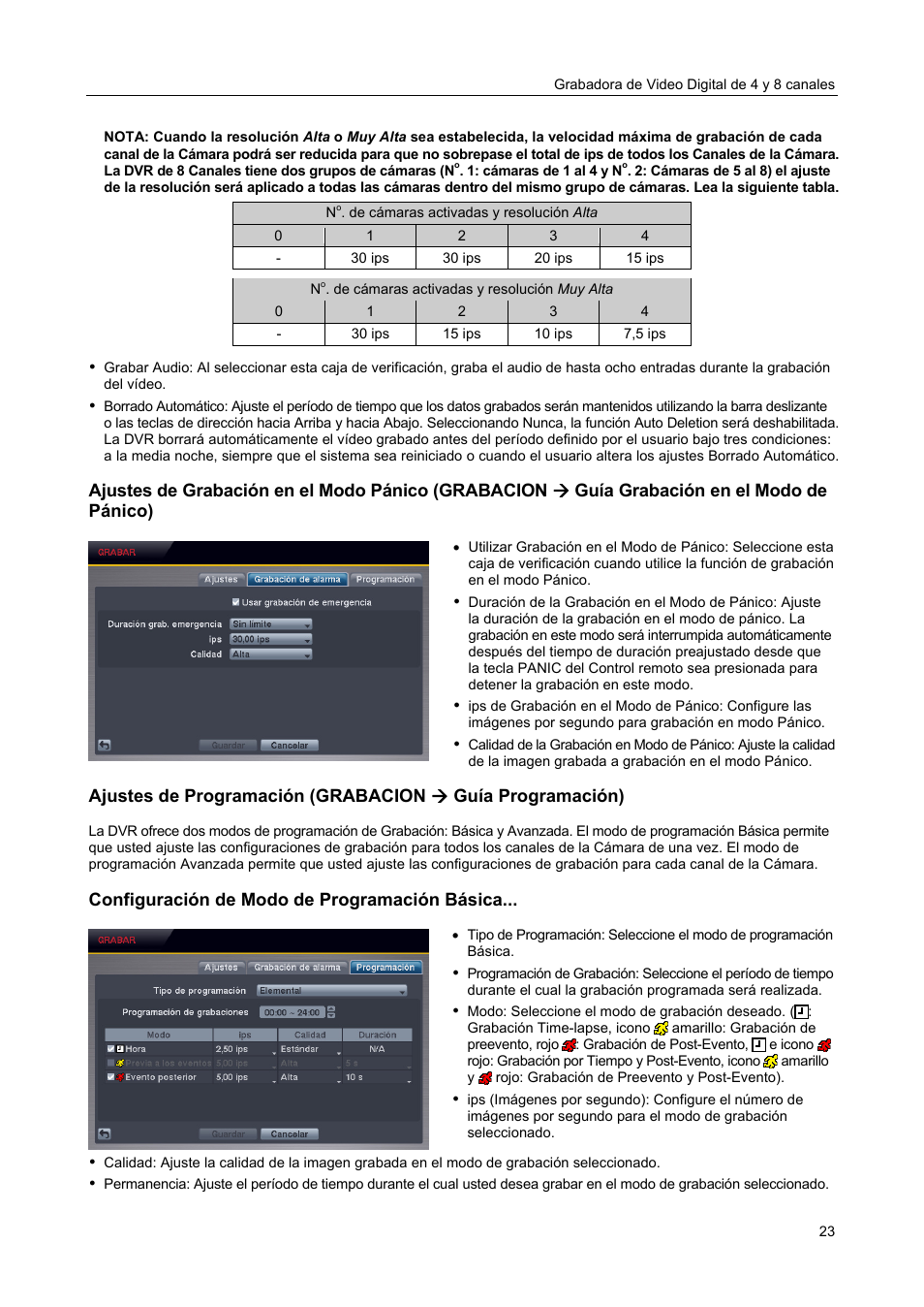 Configuración de modo de programación básica | Revo R4-8DVR4 User Manual | Page 29 / 54