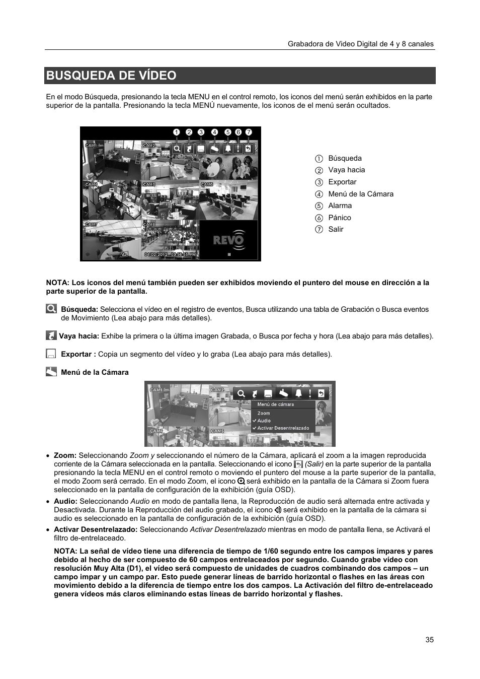 Busqueda de vídeo | Revo R4-8DVR4 User Manual | Page 41 / 54