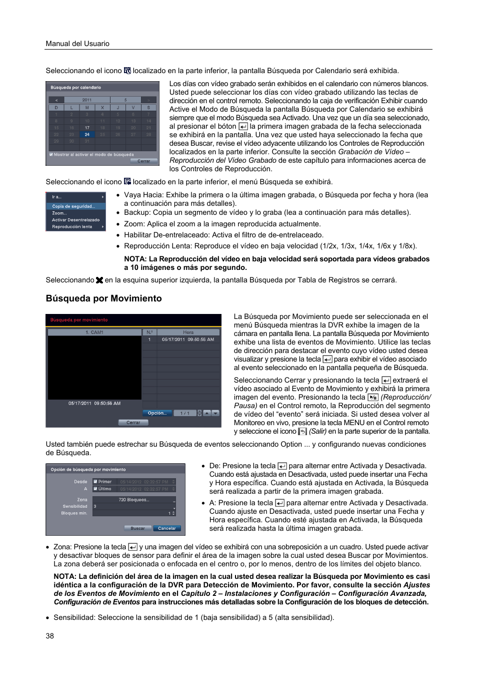 Búsqueda por movimiento | Revo R4-8DVR4 User Manual | Page 44 / 54