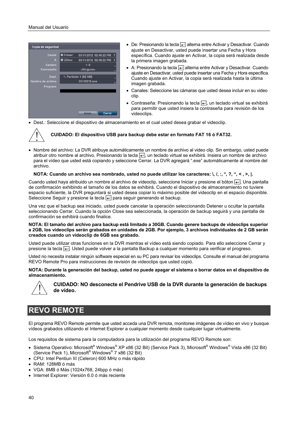 Revo remote | Revo R4-8DVR4 User Manual | Page 46 / 54