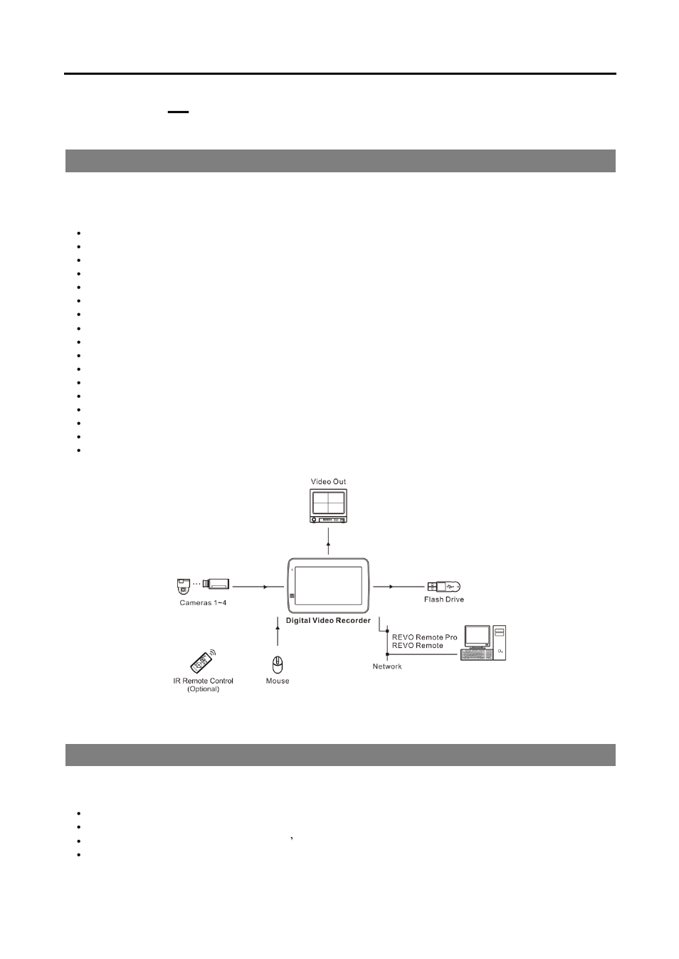 Chapter 1, Introduction, Features | Package contents, Chapter 1 — introduction | Revo R4CMB-500 User Manual | Page 7 / 46