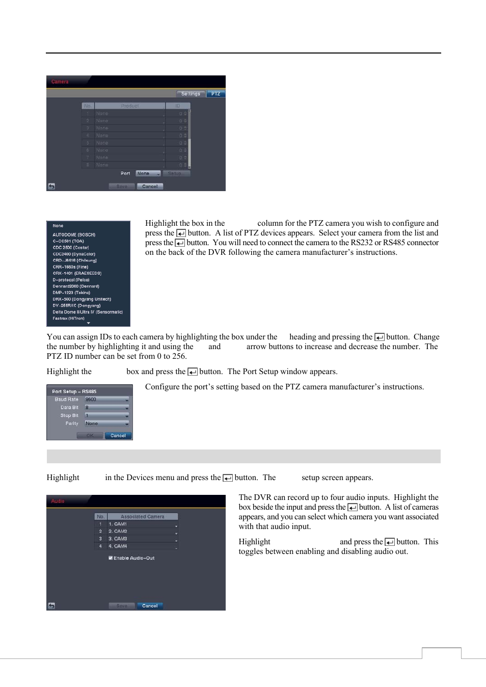 Audio | Revo RE8/16DVR1 User Manual | Page 31 / 78