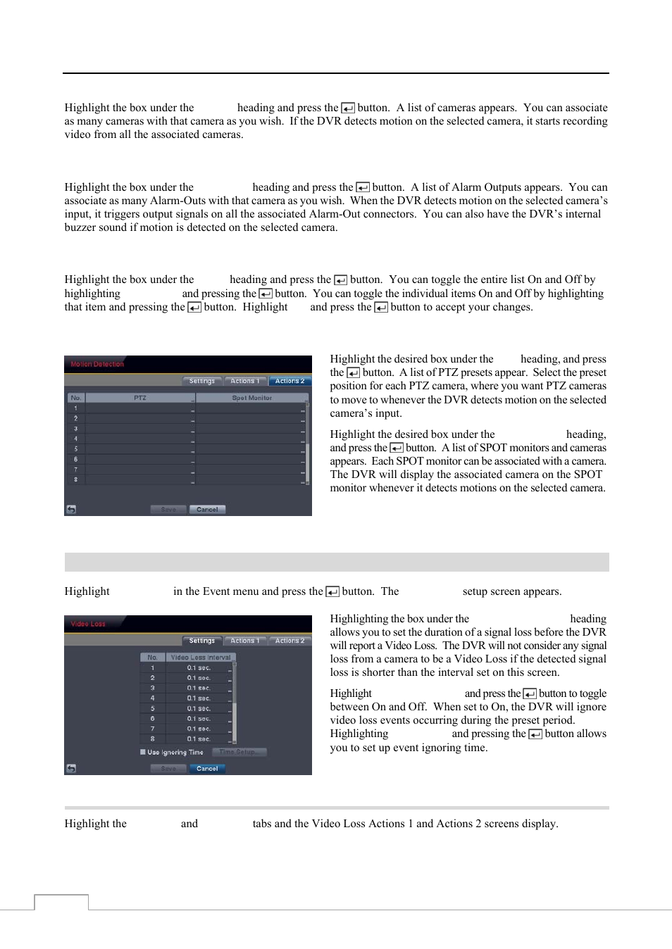 Video loss | Revo RE8/16DVR1 User Manual | Page 42 / 78