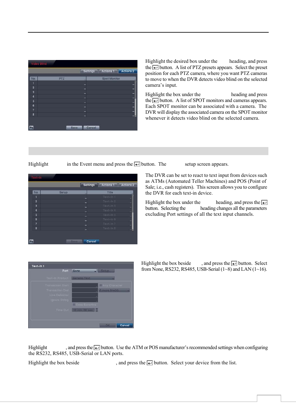 Text-in | Revo RE8/16DVR1 User Manual | Page 45 / 78