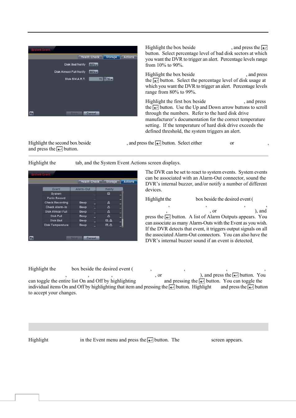 Event status | Revo RE8/16DVR1 User Manual | Page 48 / 78