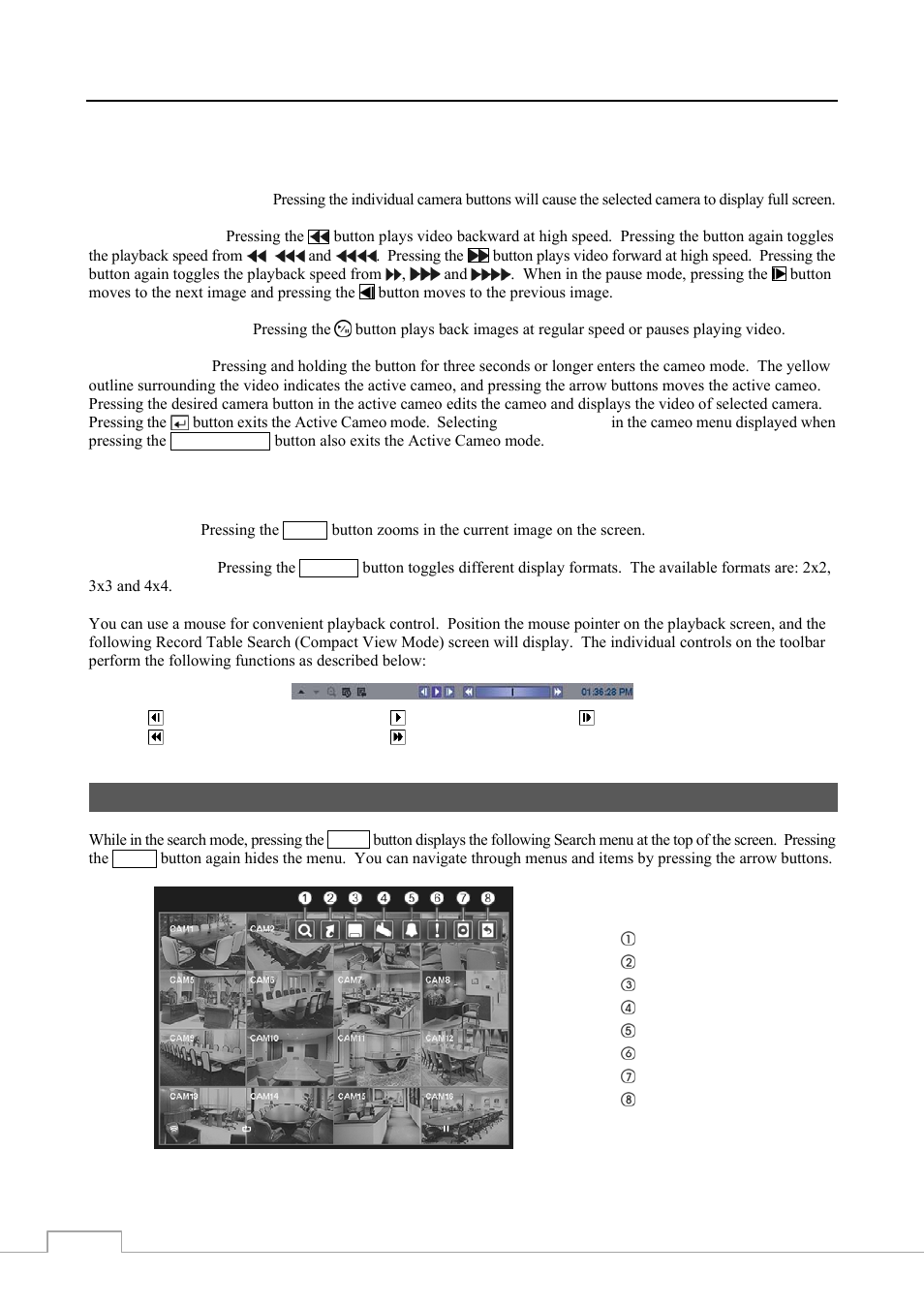 Searching video | Revo RE8/16DVR1 User Manual | Page 58 / 78