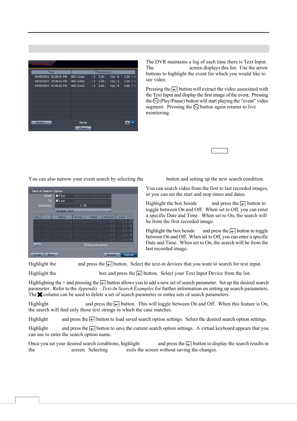 Text-in search | Revo RE8/16DVR1 User Manual | Page 64 / 78