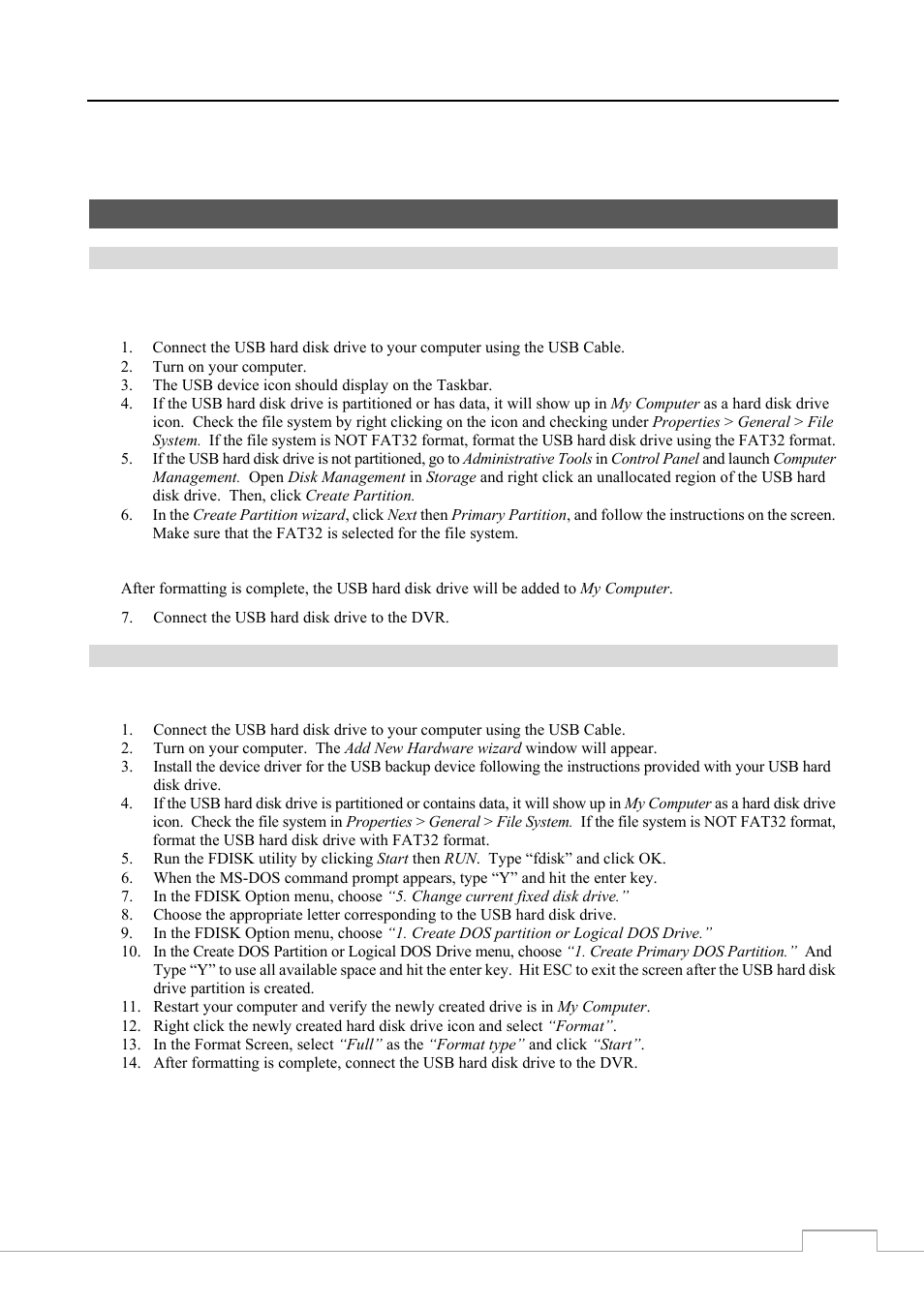 Appendix, Usb hard disk drive preparation | Revo RE8/16DVR1 User Manual | Page 67 / 78