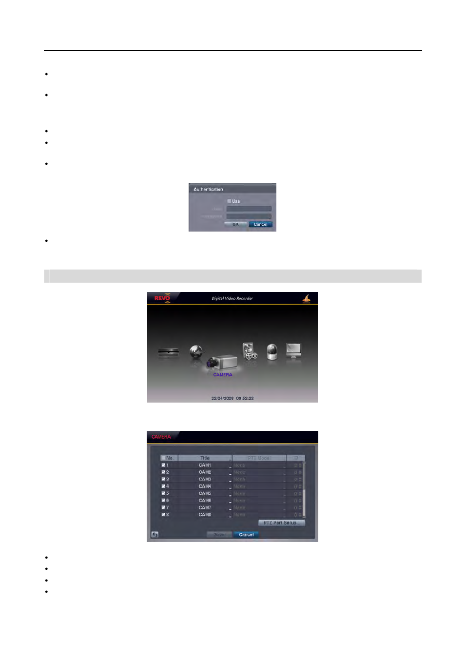 Camera setup | Revo R16/8/4/DVR User Manual | Page 25 / 101