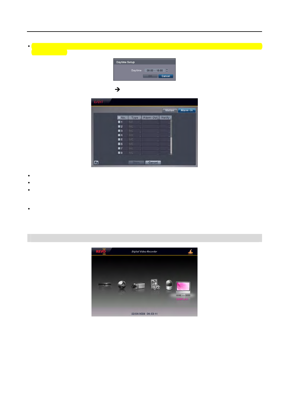 Display setup | Revo R16/8/4/DVR User Manual | Page 30 / 101