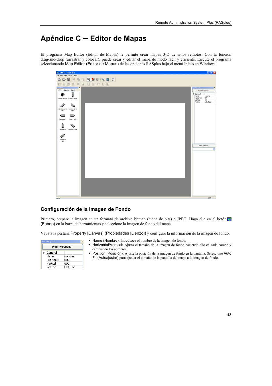 Apéndice c ─ editor de mapas, Configuración de la imagen de fondo | Revo R16/8/4/DVR User Manual | Page 111 / 115