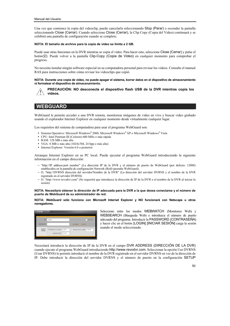 Webguard | Revo R16/8/4/DVR User Manual | Page 51 / 115