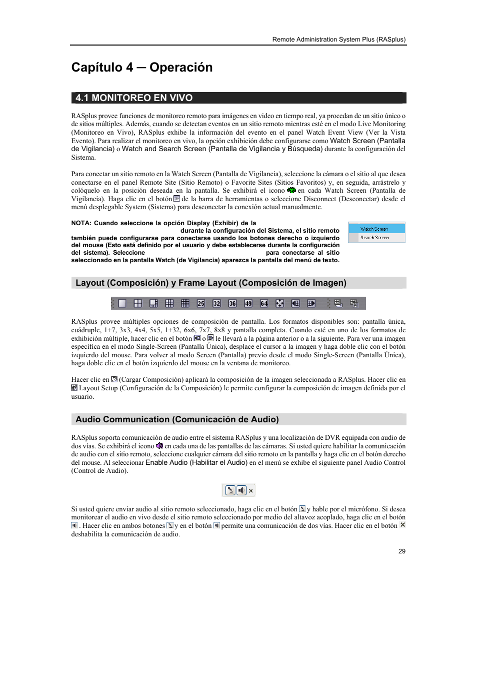 Capítulo 4 ─ operación, 1 monitoreo en vivo | Revo R16/8/4/DVR User Manual | Page 97 / 115