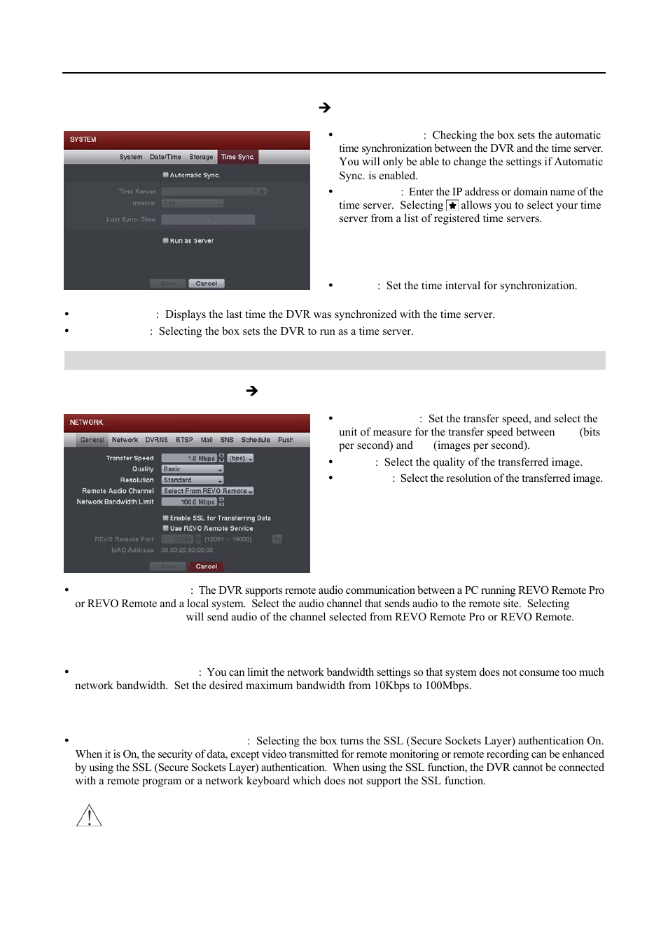 Network setup, General settings (network  general tab) | Revo R16DVR4 User Manual | Page 22 / 56