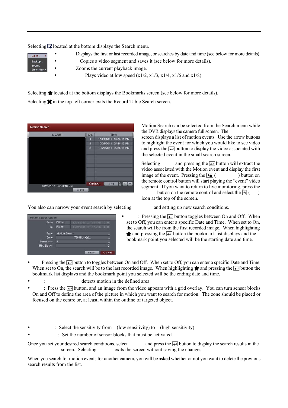 Motion search | Revo R16DVR4 User Manual | Page 44 / 56