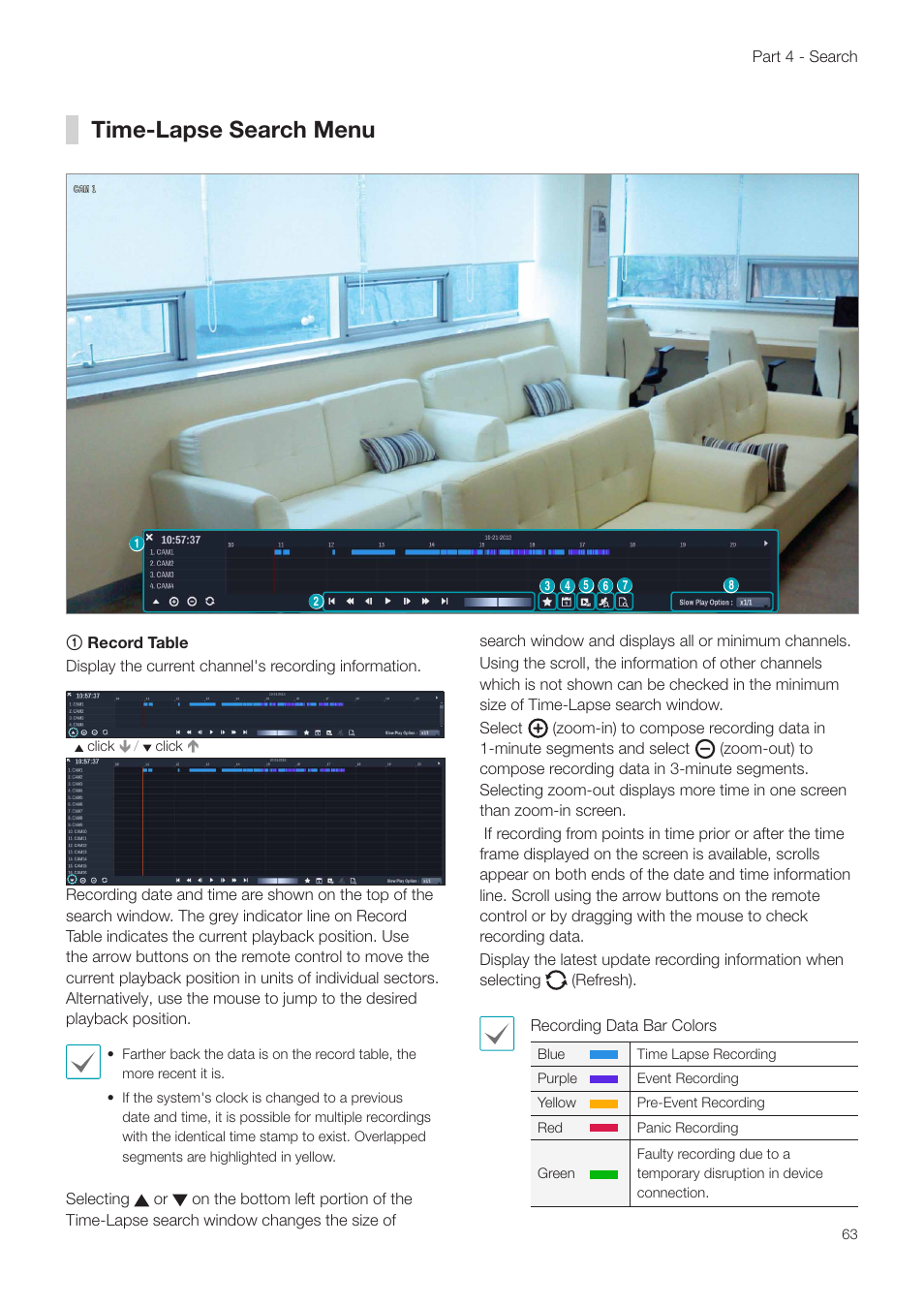 Time-lapse search menu | Revo NVR User Manual | Page 63 / 82