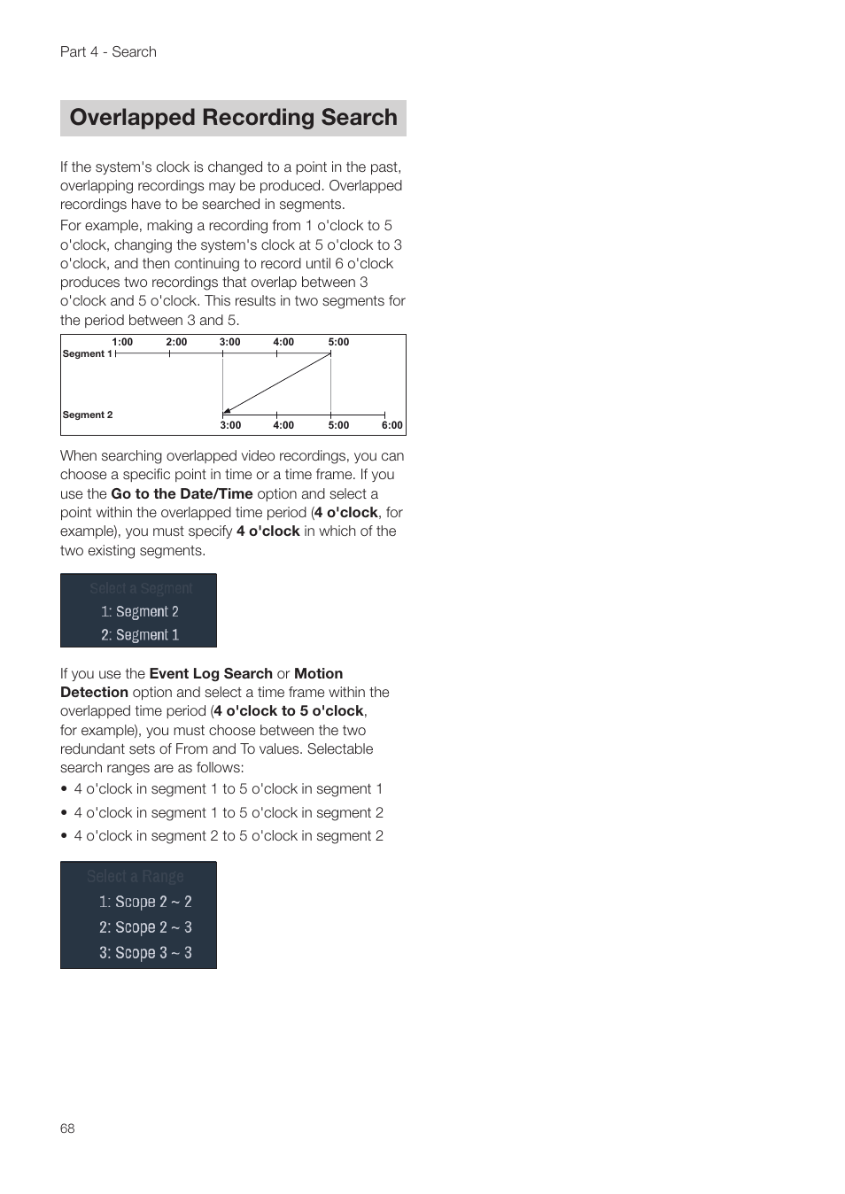 Overlapped recording search | Revo NVR User Manual | Page 68 / 82