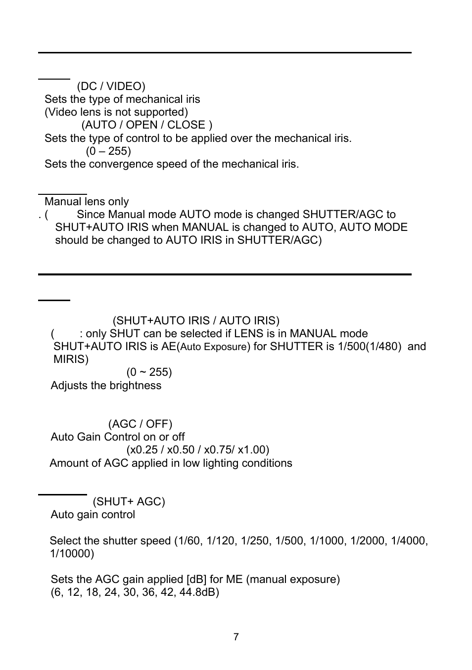 Lens, Shutter/agc | Revo RECBH0550-1 User Manual | Page 13 / 22