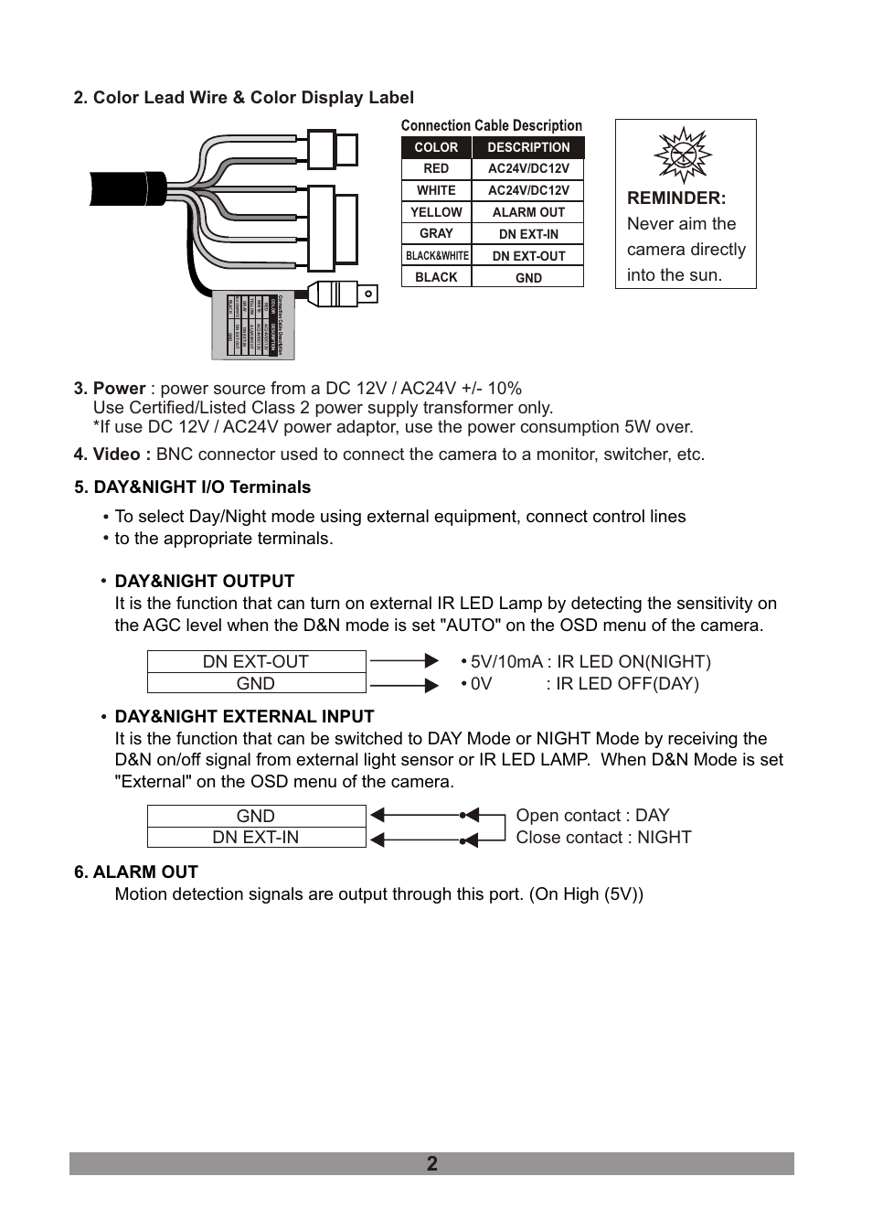 Color lead wire & color display label | Revo RECDH2812-1 User Manual | Page 6 / 16