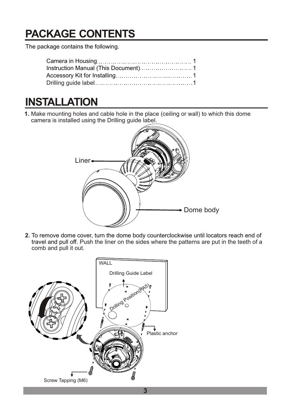 Installation, Package contents | Revo RECDH2812-1 User Manual | Page 7 / 16