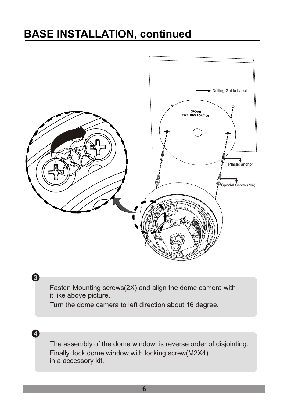 쪽 13, Base installation, continued | Revo RECDH36-1 User Manual | Page 12 / 16