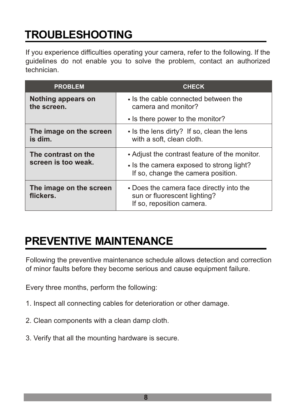 쪽 15, Troubleshooting preventive maintenance | Revo RECDH36-1 User Manual | Page 14 / 16