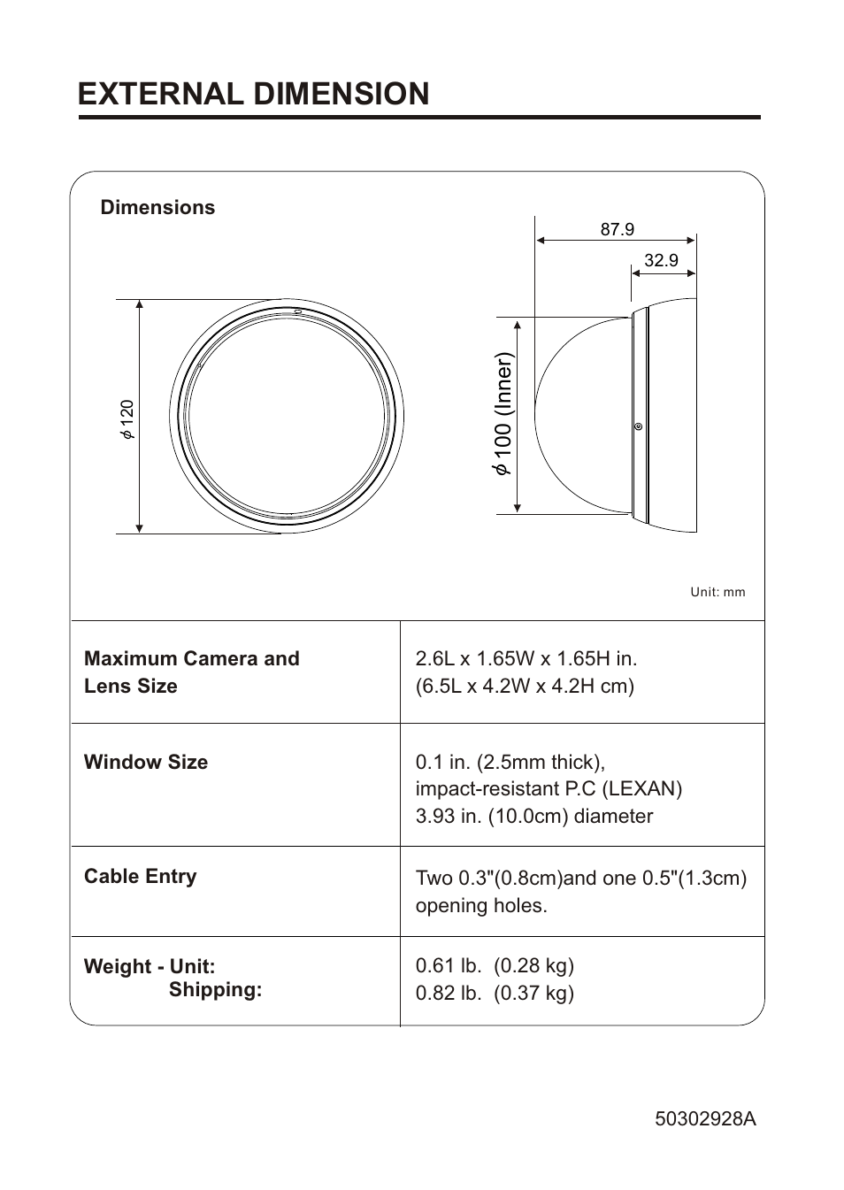 쪽 21, External dimension | Revo RECDH36-2 User Manual | Page 20 / 20