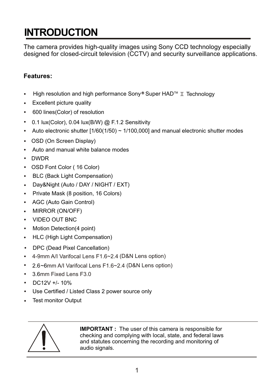 Introduction | Revo RECDH36-2 User Manual | Page 5 / 20