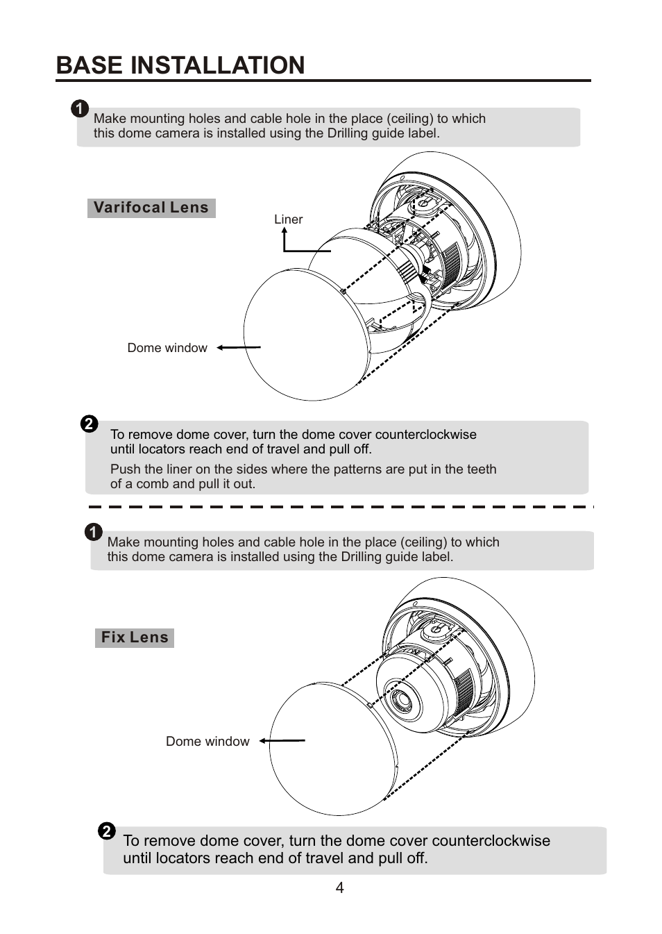 Base installation | Revo RECDH36-2 User Manual | Page 8 / 20