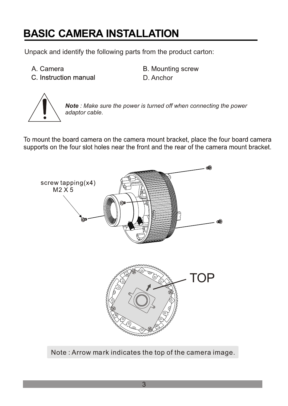 Basic camera installation | Revo RECDH409-1 User Manual | Page 8 / 16