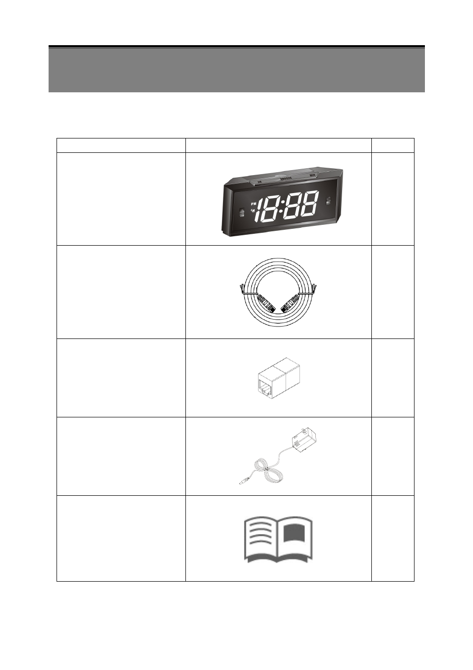 Package content | Revo RECLK-1 User Manual | Page 4 / 7