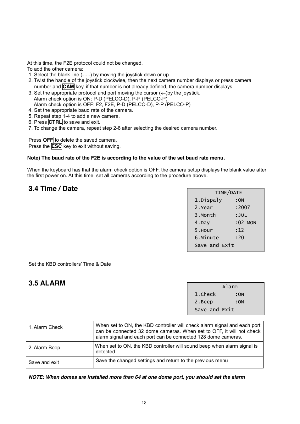 6 lcd, 7 data bank, 4 time / date | 5 alarm | Revo REJCPTZ-1 User Manual | Page 25 / 52
