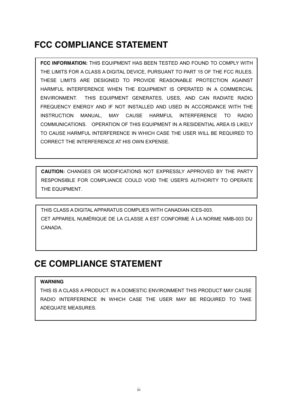 Fcc compliance statement, Ce compliance statement | Revo REJCPTZ-1 User Manual | Page 4 / 52