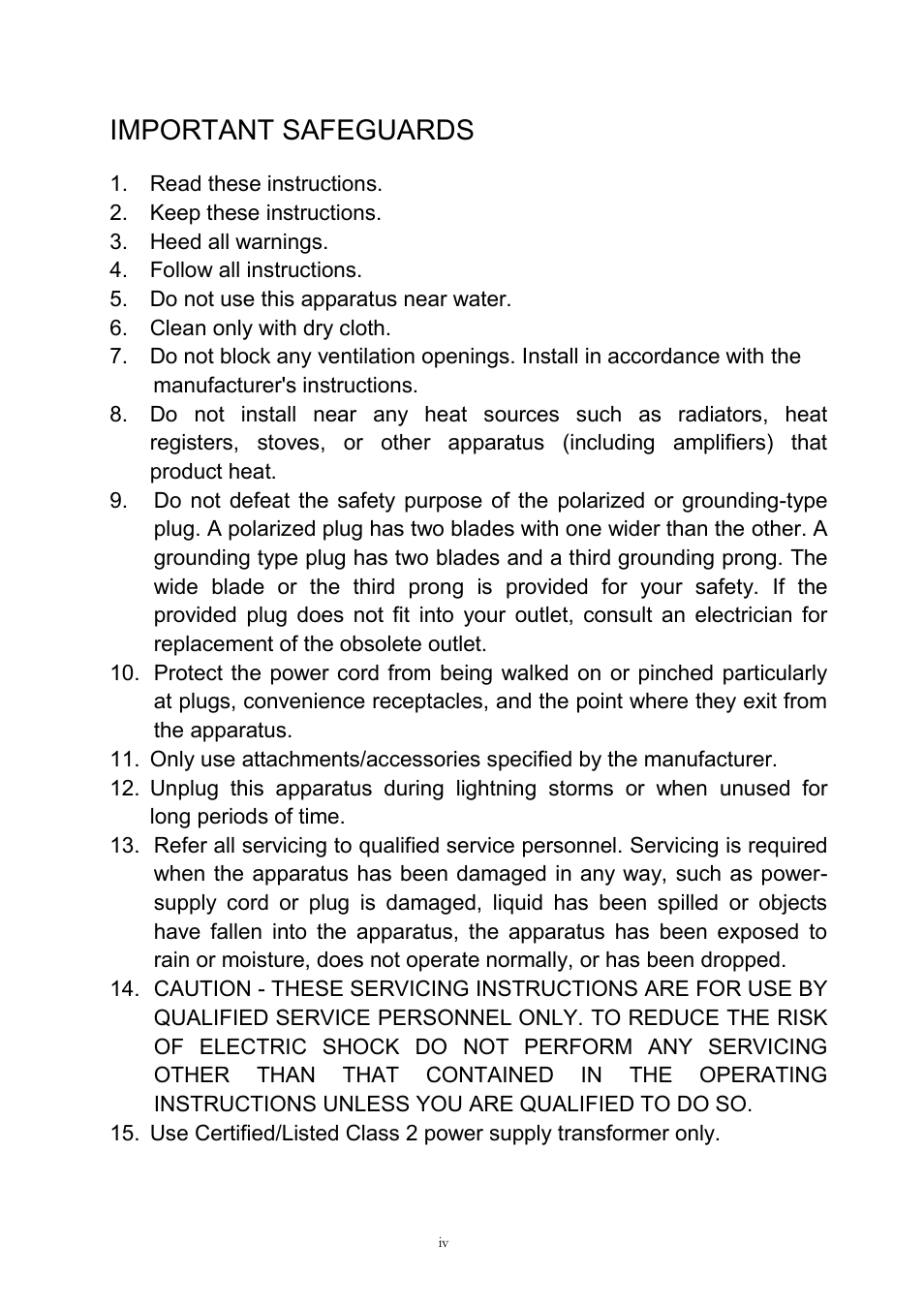 Important safeguards | Revo REJCPTZ-1 User Manual | Page 5 / 52