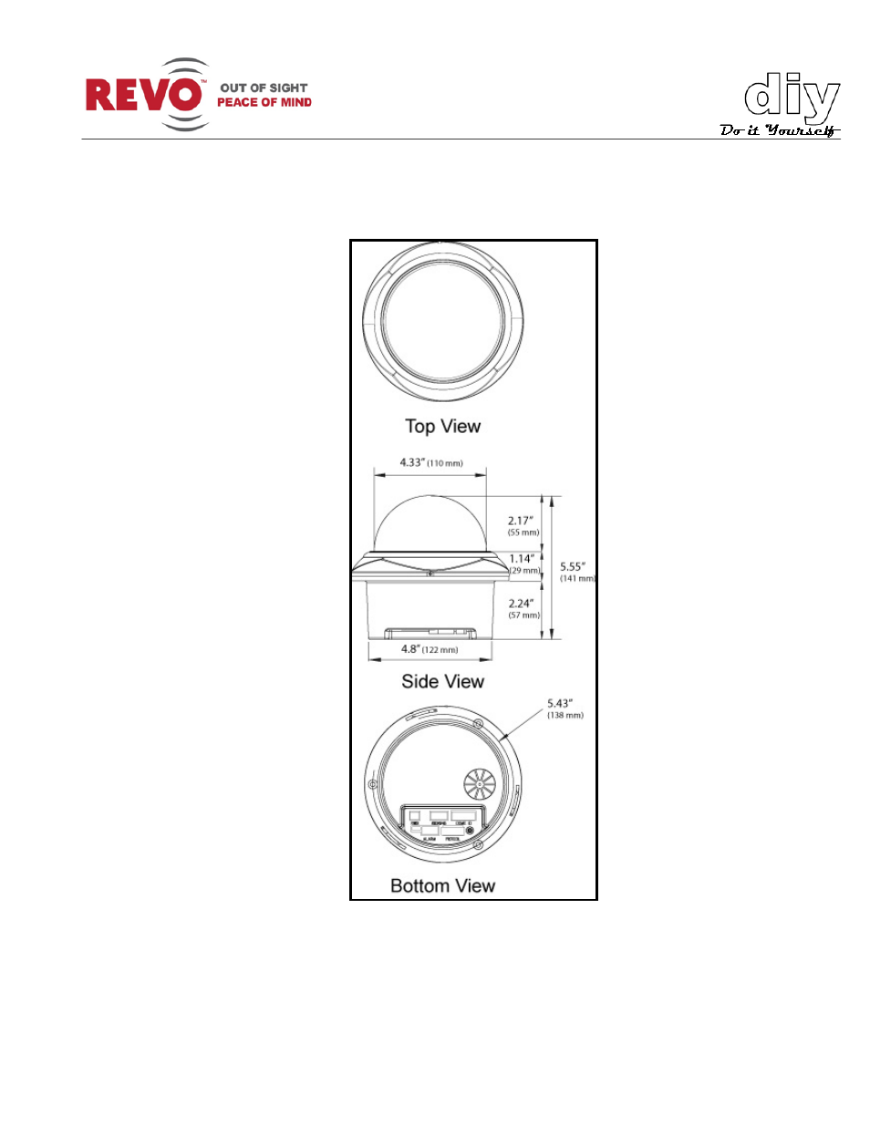 Dimensions | Revo RELPTZ22-1 User Manual User Manual | Page 11 / 44