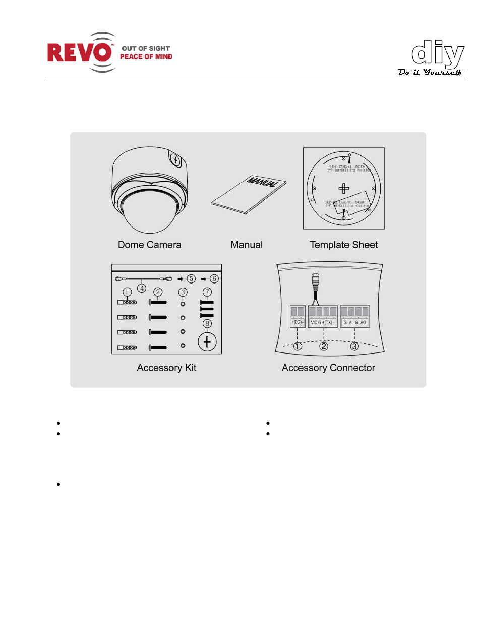 What’s in the box | Revo RELPTZ22-1 User Manual User Manual | Page 6 / 44