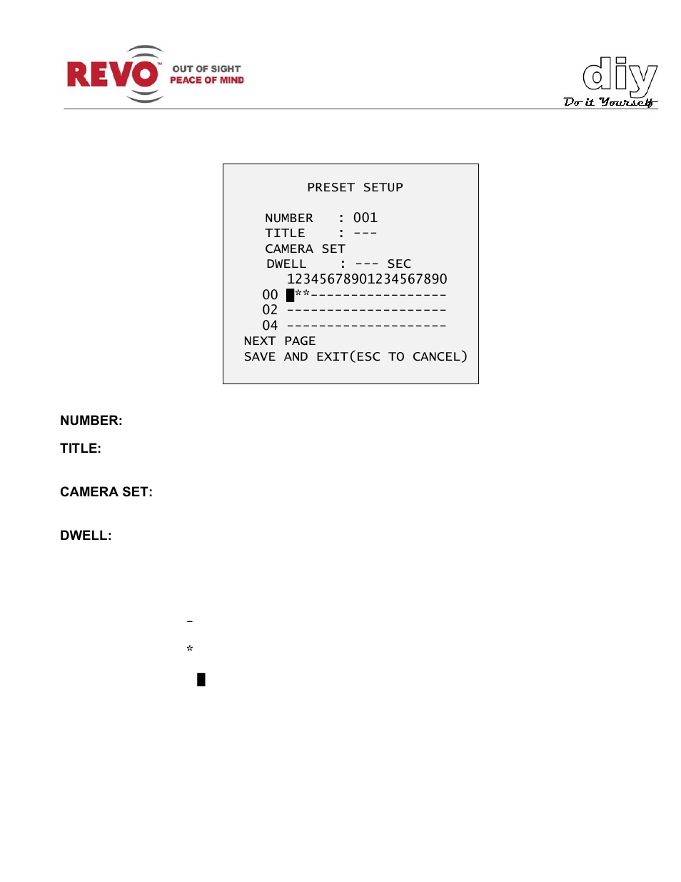 Revo RELPTZ22-3 Advanced Features User Manual | Page 12 / 29