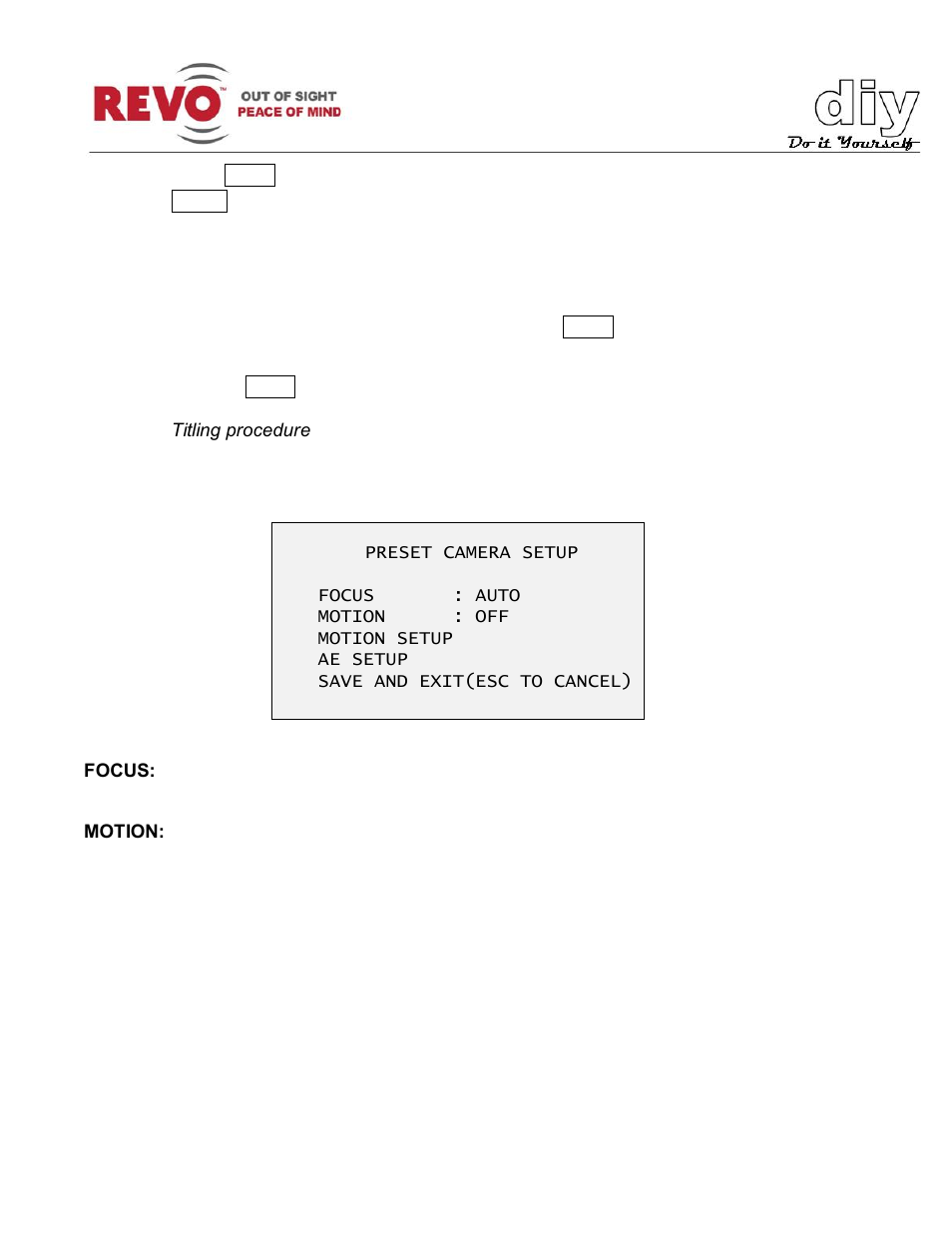 Revo RELPTZ22-3 Advanced Features User Manual | Page 13 / 29