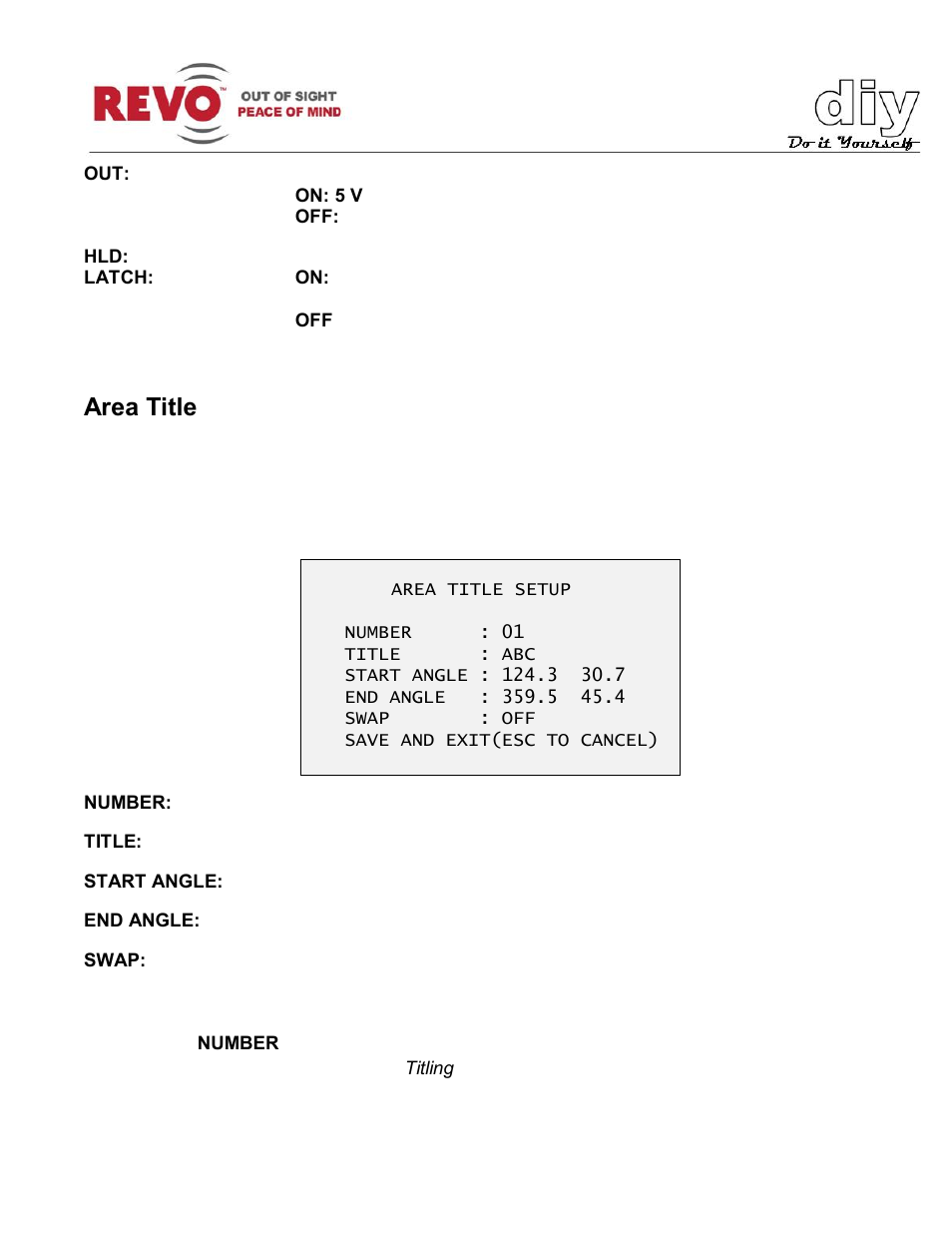 Area title | Revo RELPTZ22-3 Advanced Features User Manual | Page 18 / 29