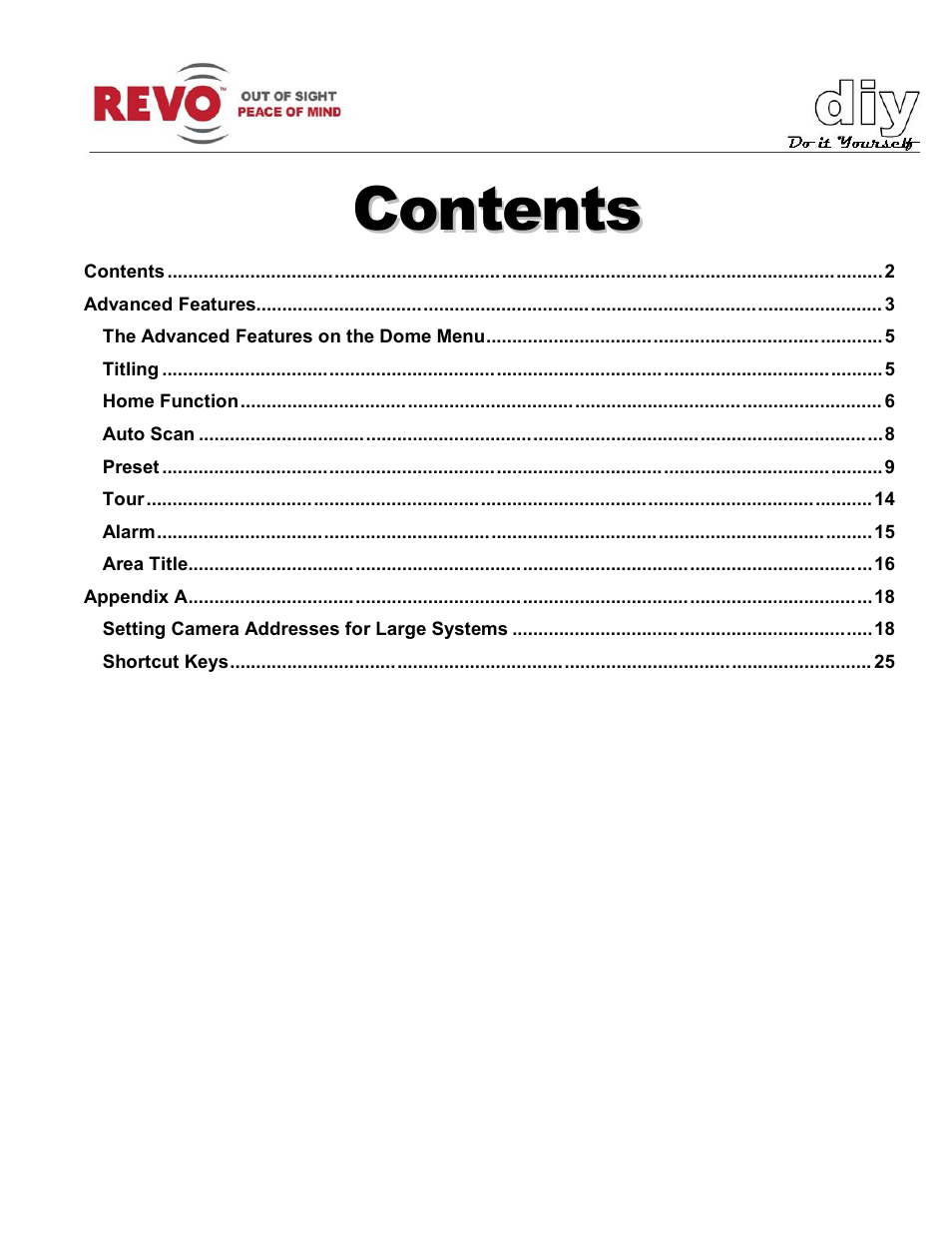 Revo RELPTZ22-3 Advanced Features User Manual | Page 4 / 29