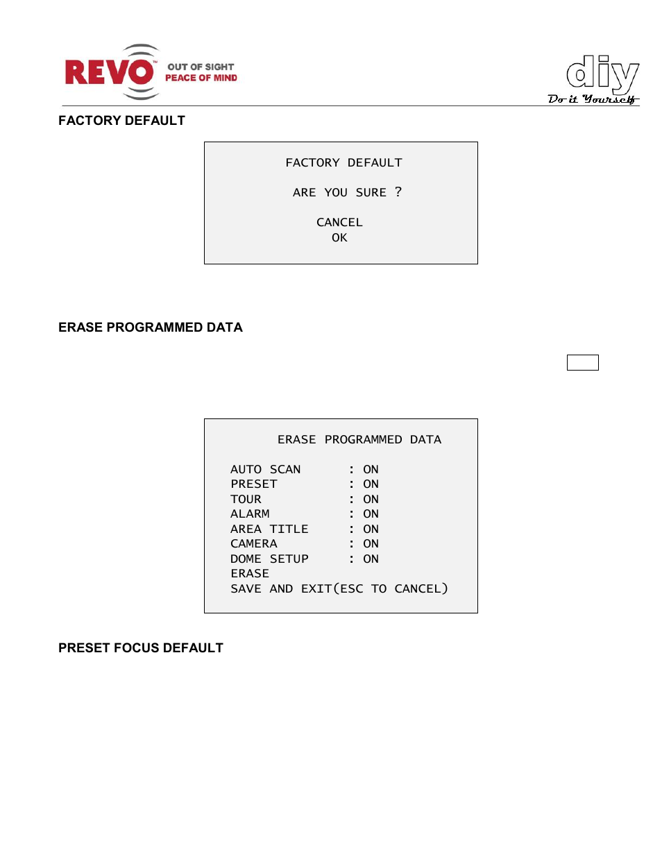 Revo RELPTZ22-3 User Manual User Manual | Page 34 / 44