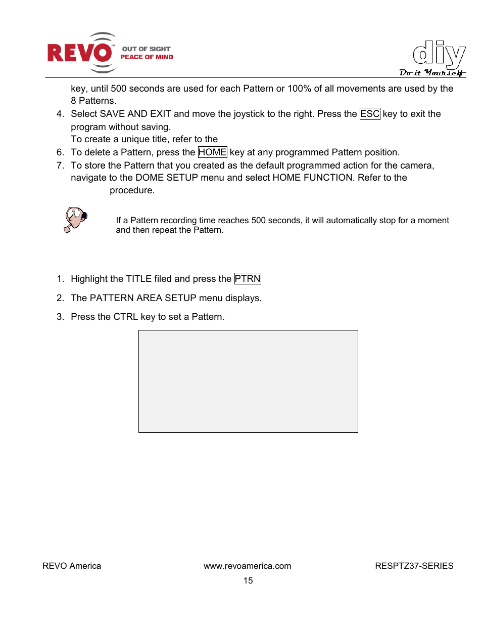 Revo RESPTZ37-1/HSC/HSW Advanced Features User Manual | Page 17 / 30
