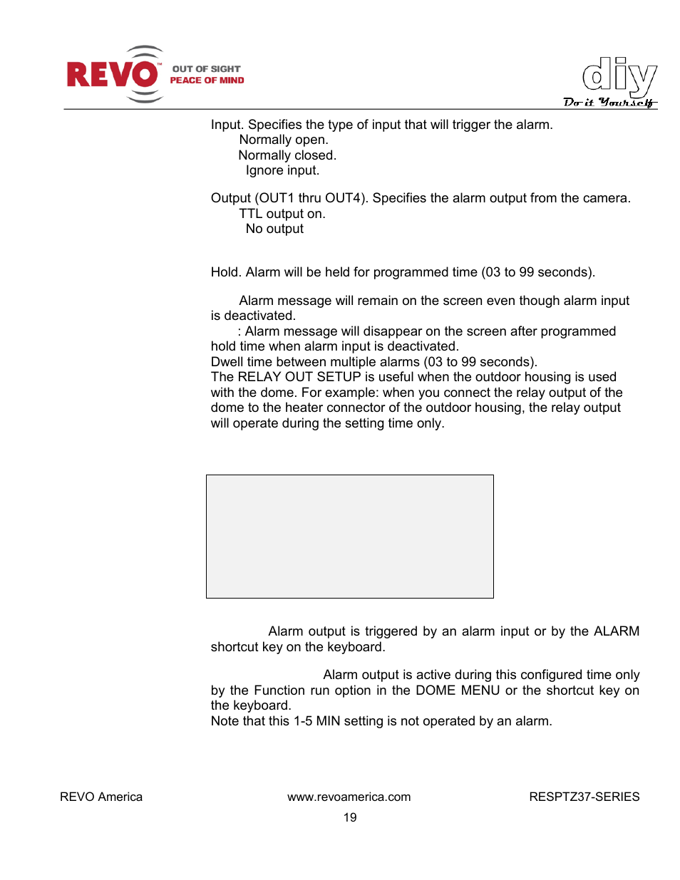 Revo RESPTZ37-1/HSC/HSW Advanced Features User Manual | Page 21 / 30